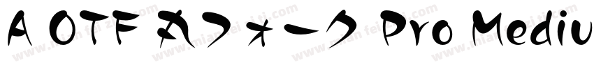 A OTF 丸フォーク Pro Medium字体转换